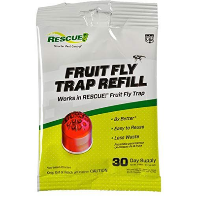 RESCUE! Fruit Fly Trap Bait Refill – 30 Day Supply Refillable attaractant, Red