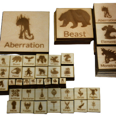 D&D Tabletop Hero and Monster Token Sets