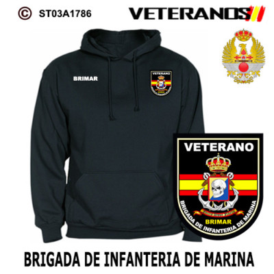 SUDADERAS CON CAPUCHA: VETERANOS ARMADA ESPAÑOLA - BRIGADA INFANTERIA DE MARINA