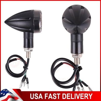 2X Motorcycle LED Bullet Brake Blinker Turn Signal Tail Lights For Harley HONDA