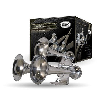 TRUX THORN-1 3 Bell Train Air Horn Chrome 130-135 Decibels