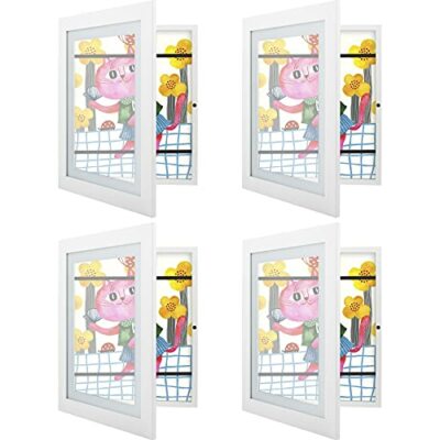4 Pack 10x12.5 White Diploma Certificate Frame Document Wall Display Photo Art