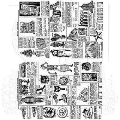 Tim Holtz Stampers Anonymous ''SEASONAL CATALOG #1'' Rubber Cling Stamp Set CMS174