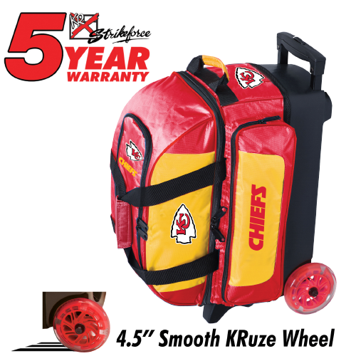 KR Strikeforce NFL Kansas City Chiefs 2 Ball Roller Bowling Bag