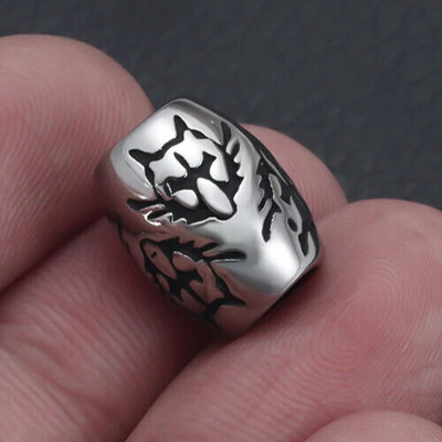 4Pcs Wolf Knife Beads Paracord Leather Bracelet Making Bead For Handmade Project
