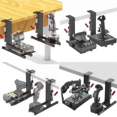 2 Set The Desk Mount for The Flight Sim Game Joystick, Throttle and Hotas Sys...