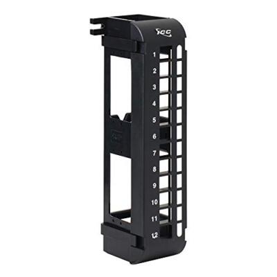 ICC Blank Wall Mount Patch Panel, 12 Ports, Zero-U, HD Style (IC107BP12V)