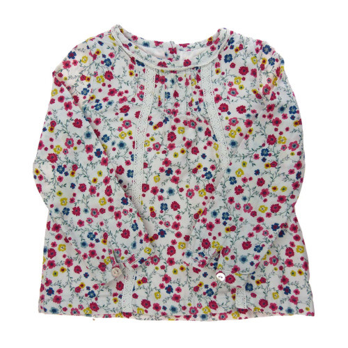 T shirt rose sergent major bonjour les fleurs coton 5 ans - Vêtements