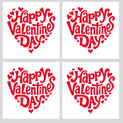 Happy Valentines Day Decal Stickers - Romantic Love Quote Vinyl Gift Decor
