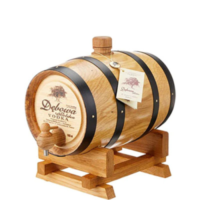Debowa Vodka De Chene aus Polen im 1 Liter Holzfass - 40 % Vol. / 1 Liter