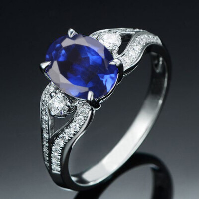Pre-owned Vt Gems 2.40 Carat Natural Blue Tanzanite Igi Certified Diamond Ring In Solid 18kt Gold