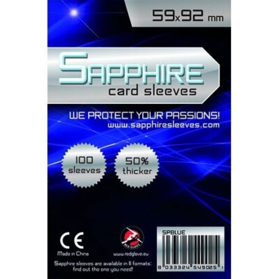 100 Bustine proteggi carte Sapphire Blue 59X92 Giochi Da Tavolo Red Glove
