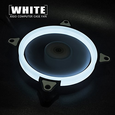Pack of 5 Aigo Halo LED Ring Fan 120mm 12cm Sleeve Bearing 120mm LED Silent Fan