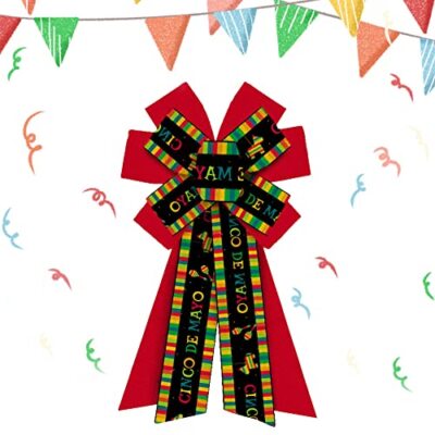 Hying Large Mexican Fiesta Bows for Wreath Mexican Fiesta Wreath Bows Red Bla...