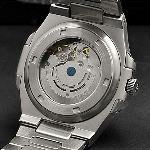 Pre-owned Time Warrior Men's Automatic Watch Luminous, Luxury Stainless Steel Ap Style