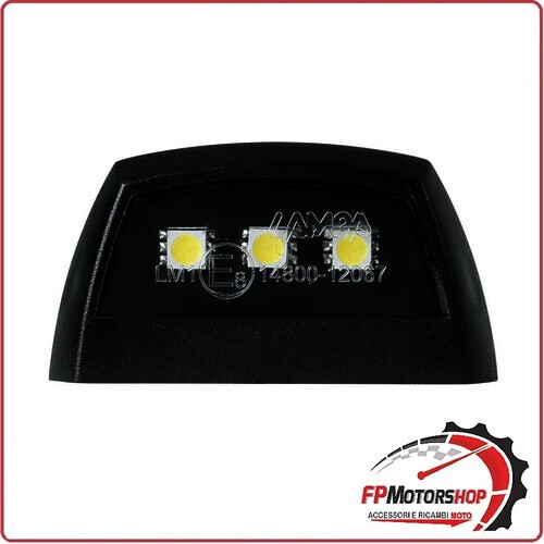 90587 E-ION LUCE TARGA A 3 LED SMD BIANCO 12V UNIVERSALE PER MOTO OMOLOGATO
