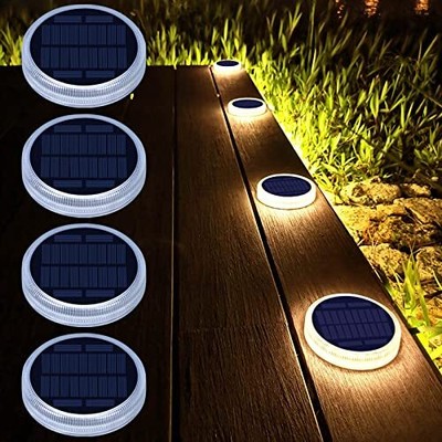 Nighttime Charm: Solar Step Lights - Waterproof - Backyard,Patio,Garden - 4 Pack