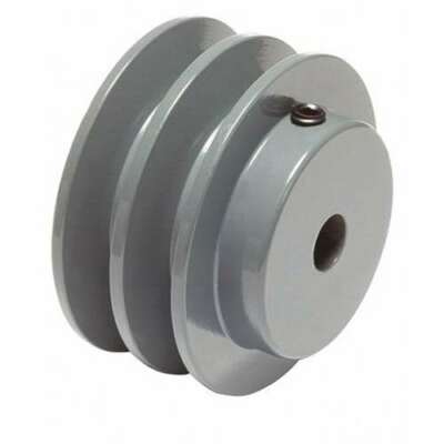 2AK-20 1/2'' Bore Solid Sheave Pulley with 2'' OD , Hex set screws 2 grooves  for
