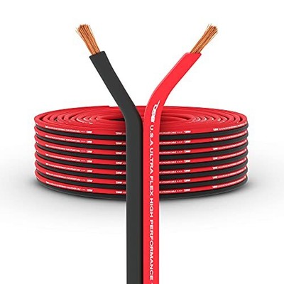 SW-12GA-100RB 12-GA Ultra Flex Speaker Wire Red and Black 100FT - Speaker Cab...