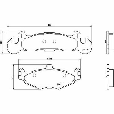 BREMBO BREMSKLÖTZE BREMSBELÄGE BREMSBELAGSATZ VORDERACHSE CHRYSLER