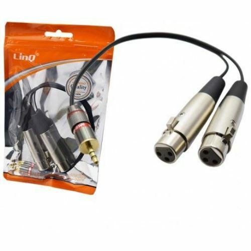 Cavo Adattatore Audio Da Jack 3,5mm Maschio a 2 XLR Femmina linq kl-9249