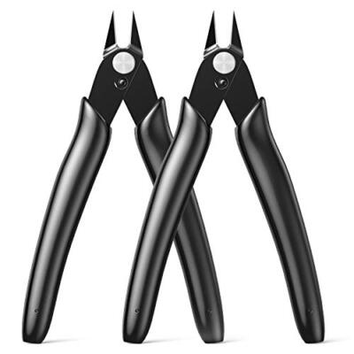 BOENFU Wire Cutters Zip Tie Cutters Micro Flush Cutter 2 Pack 5 Inch Precision