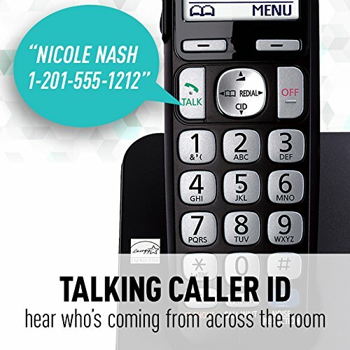 Panasonic KX-TGE233B Expandable 3 Handset Cordless Phone System Big Button