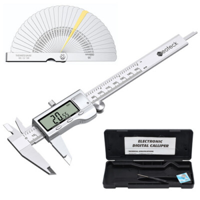 Neoteck Digital Caliper Vernier Micrometer 6''Stainless Steel Ruler Gauge 0.0005''