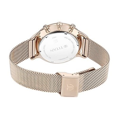 Pre-owned Titan Light Leathers Iv Analog White Dial Men's Watch-90134wm01/np90134wm01