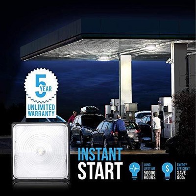 Parmida 4 Pack Led Canopy Light 70w Dimmable 110277vac Ip65 Waterproof Dlcqual