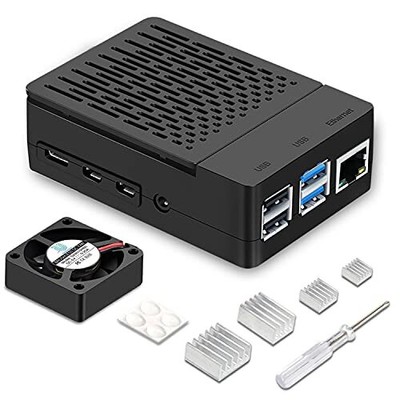 4 Case,  Raspberry Pi 4 Fan Abs Case With Black With Large Fan