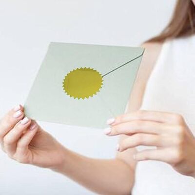 300 Pack 2 Inch Round Gold Foil Seal Stickers for Certificates Sealing Labels