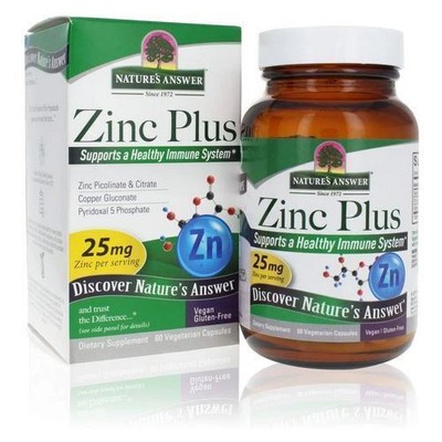 Zinc Plus  60 Veg Caps By Nature's Answer