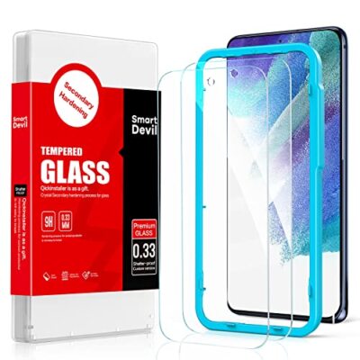 SMARTDEVIL Vetro Temperato per Samsung Galaxy S21 FE, 2 Pezzi Pellicola (i4K)