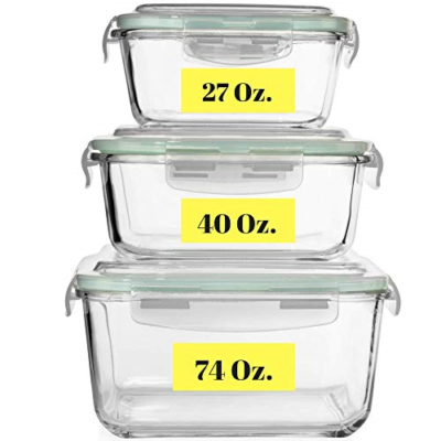 S With Airtight Lid 6 Pc [3 Containers &