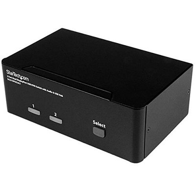 StarTech.com 2 Port DisplayPort Dual-Monitor KVM Switch - DisplayPort KVM - 4K