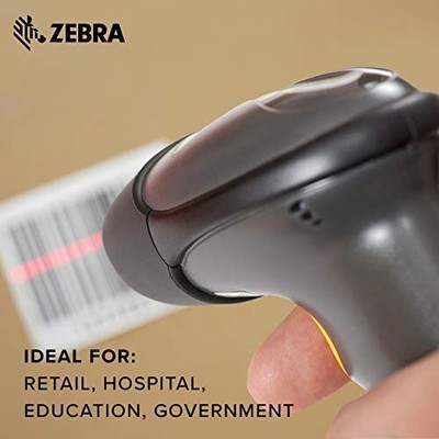 Symbol Zebra LS2208 Series Corded Handheld Standard Range Laser Scanner Kit...
