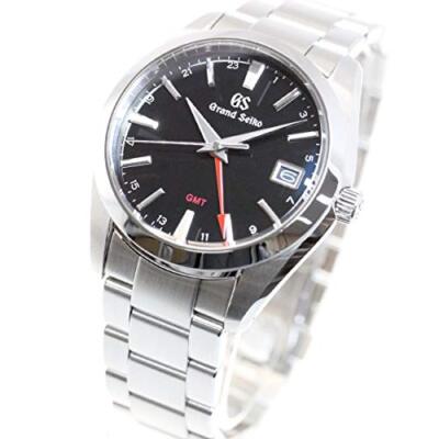 Pre-owned Grand Seiko Sbgn013 Heritage Collection Gmt Black Dial Stainless Men Watch