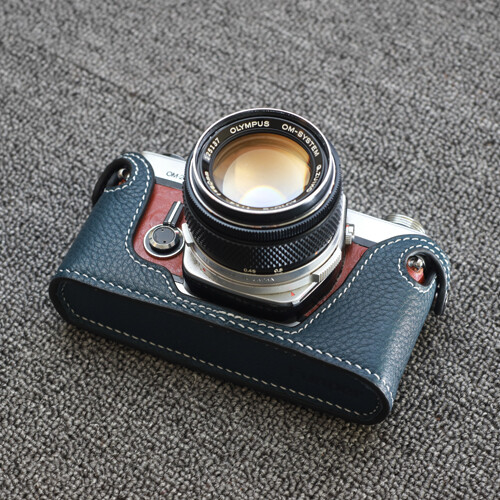 Handmade Genuine Leather Half Case Cover For Olympus OM1 OM2