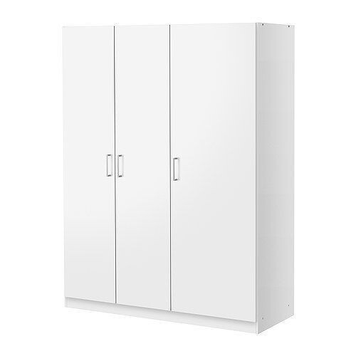 Ikea 3 Door Wardrobe White 140x181cm Free Delivery In