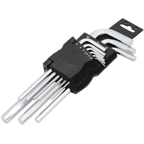Set Chiavi Esagonali 9 Pezzi Brugole Varie Misure FT-004 Cormo Vanadium sus