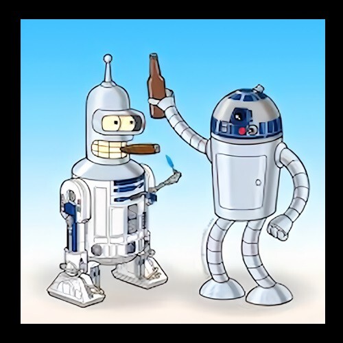 Head Swap R2-D2 Robots Star Wars Friends Futurama