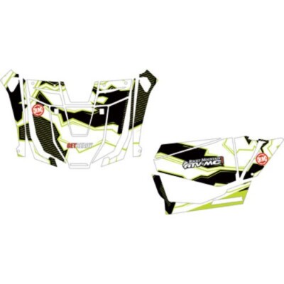 Attack Graphics QUAKE Complete UTV Graphics Kit Black/Green/White