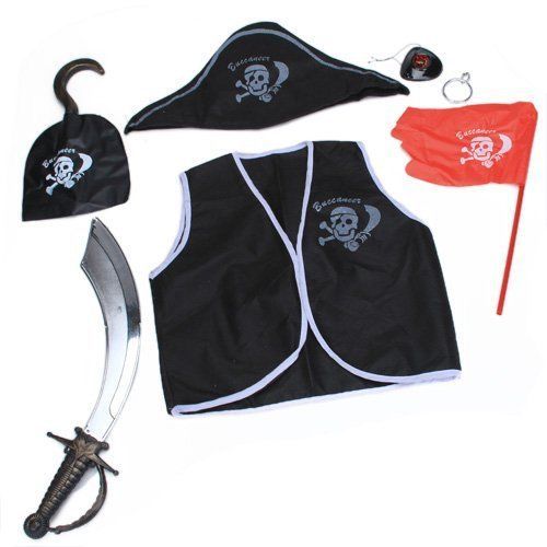 Piraten-Kostüm Für Jungen – Komplettset Mit Hemd, Hose & Bandana – Größe S