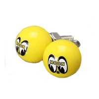 Original Mooneyes Kennzeichenschraube, Yellow Eyes Kult Styling Vintage Racer V8