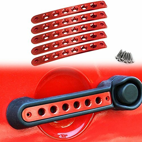 Kit Enjoliveurs De Portes En Aluminium (Couleur : Rouge) - Jeep Wrangler Jk Unli