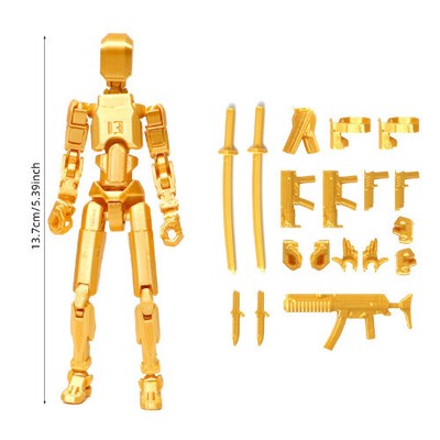 Multi-Joint Moveable T13 Action Figure 3D Robot, Titan13 Action Toy, Gift.