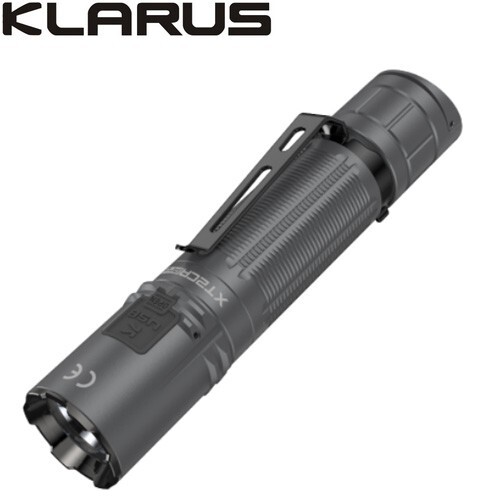 Lampe Torche Klarus Xt2cr Pro Gris Beton â 2100 Lumens Tactique Et Rechargeable