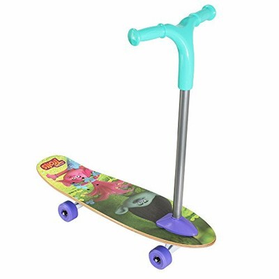 PlayWheels Trolls 26 Inch Scoot Skateboard - 2-in-1 Skateboard and Scooter fo...