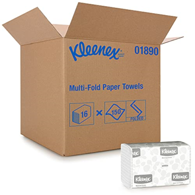 01890, White, 16 Packs / Case, 150 Tri Fold Paper